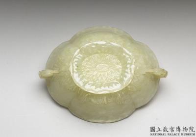 图片[2]-Jade flower-shaped bowl with two bud-shaped handles, Mughal Empire-China Archive